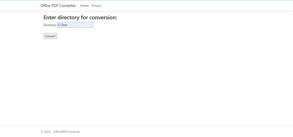 click the Convert button