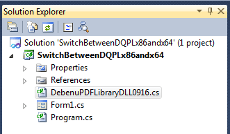 1.import file solution explorer