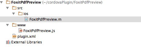 Structure of Cordova plugin