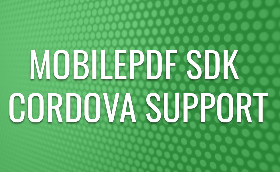 Foxit MobilePDF SDK and Cordova