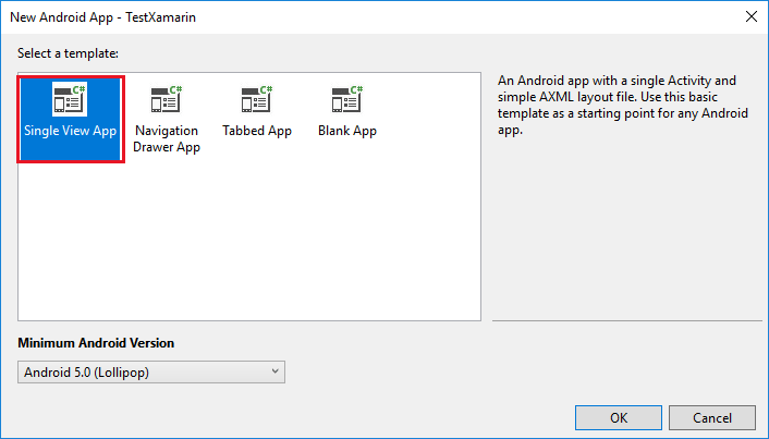 android app test xamarian options single view developer guide 1 1