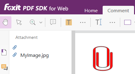 comment tab attachment options foxit pdf sdk