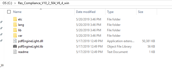 compliance folder pdf engine application library foxit windows