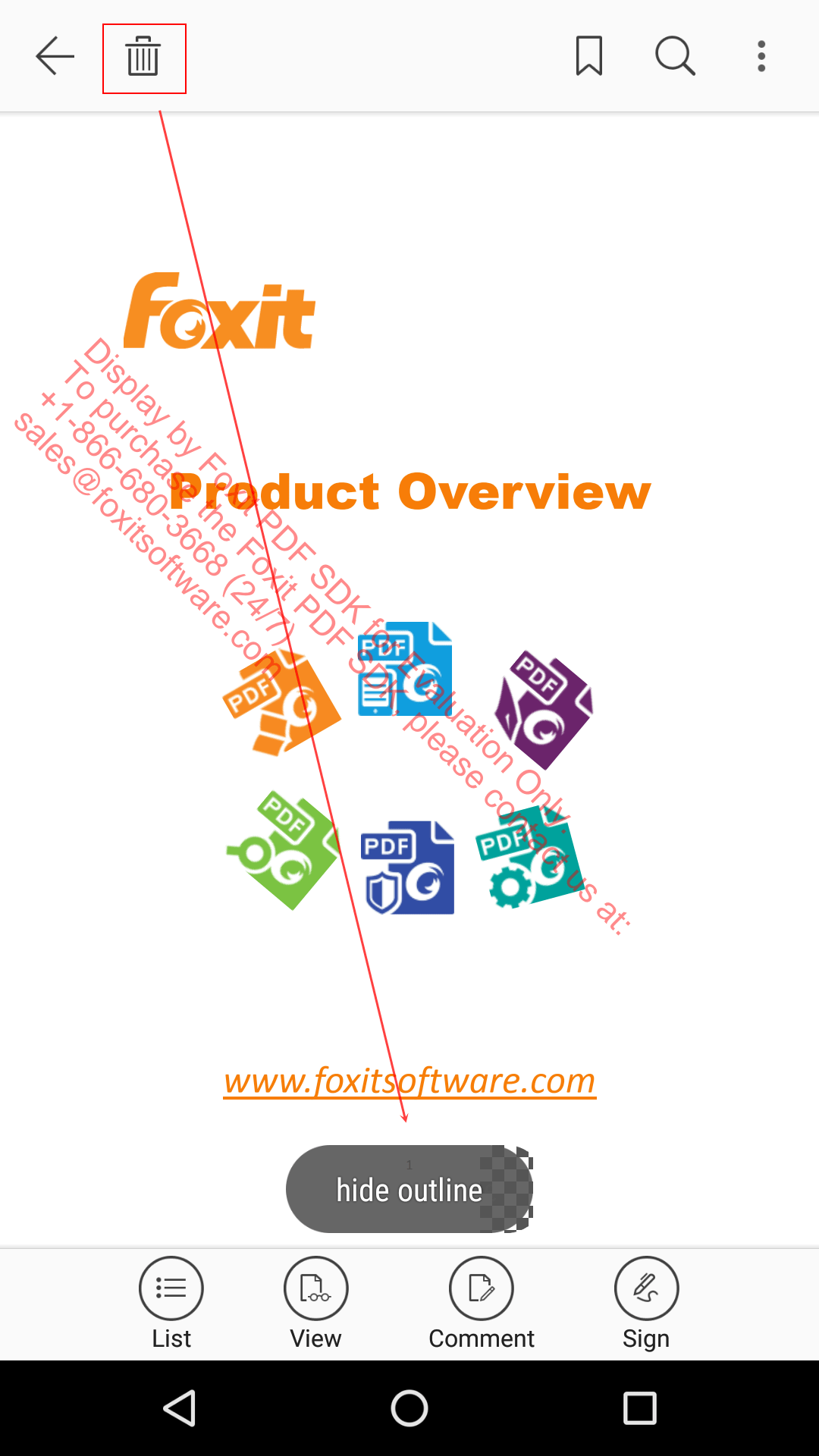 developer guide foxit pdf sdk android outline 1 1