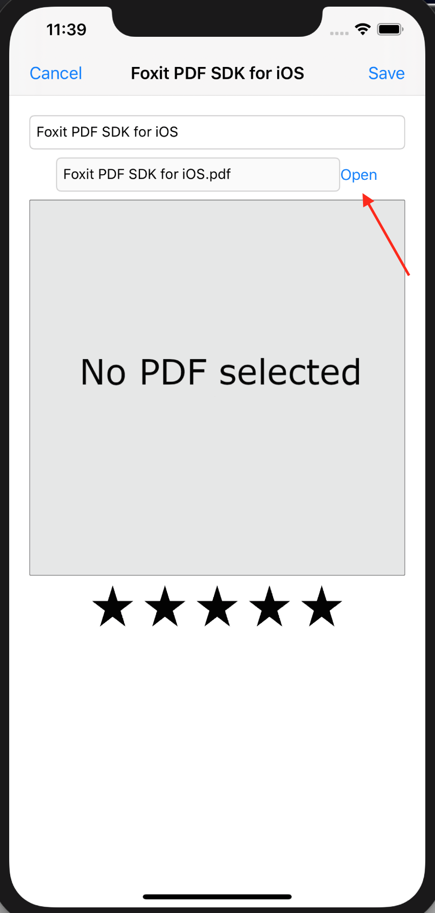 foxit pdf sdk ios selected save open rated