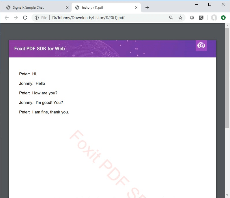 foxit pdf sdk web conversation sample comments
