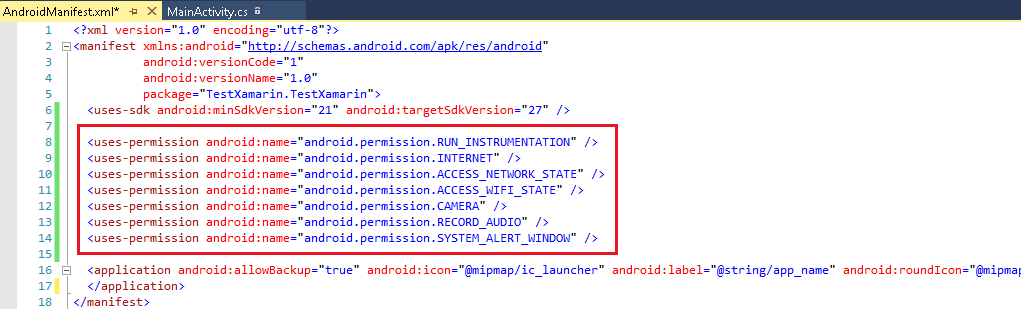 html code android name permission manifest foxit 1 1
