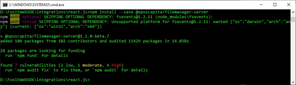 html code command system windows pdf sdk foxit web