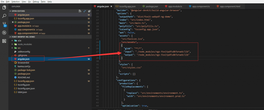 input outpit angular foxit html code