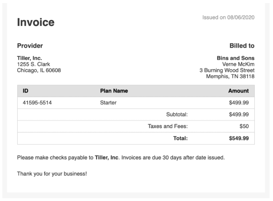 invoice sample foxit sdk pdf