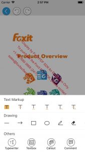 ios text markup drawing other options foxit pdf