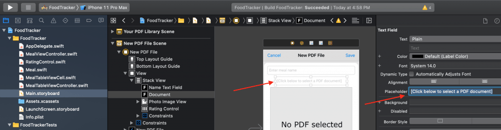 main storyboard document new pdf file placeholder options guide