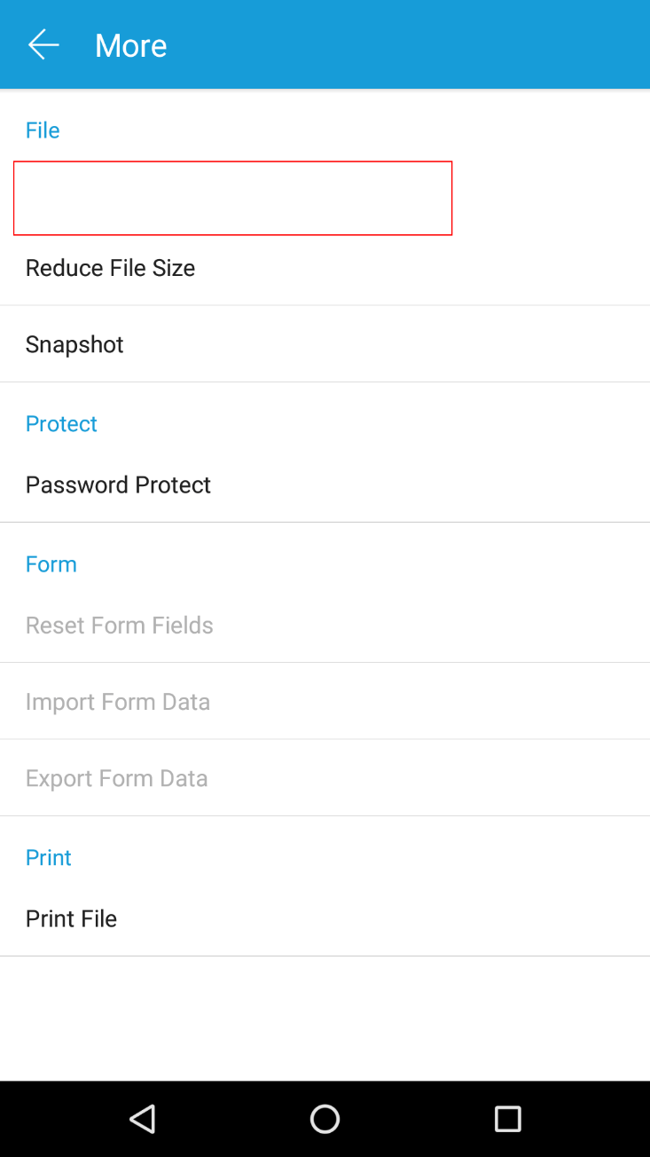 more options settings foxit pdf sdk androif customize