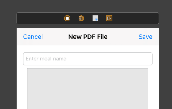 new pdf file enter data save cancel tool example