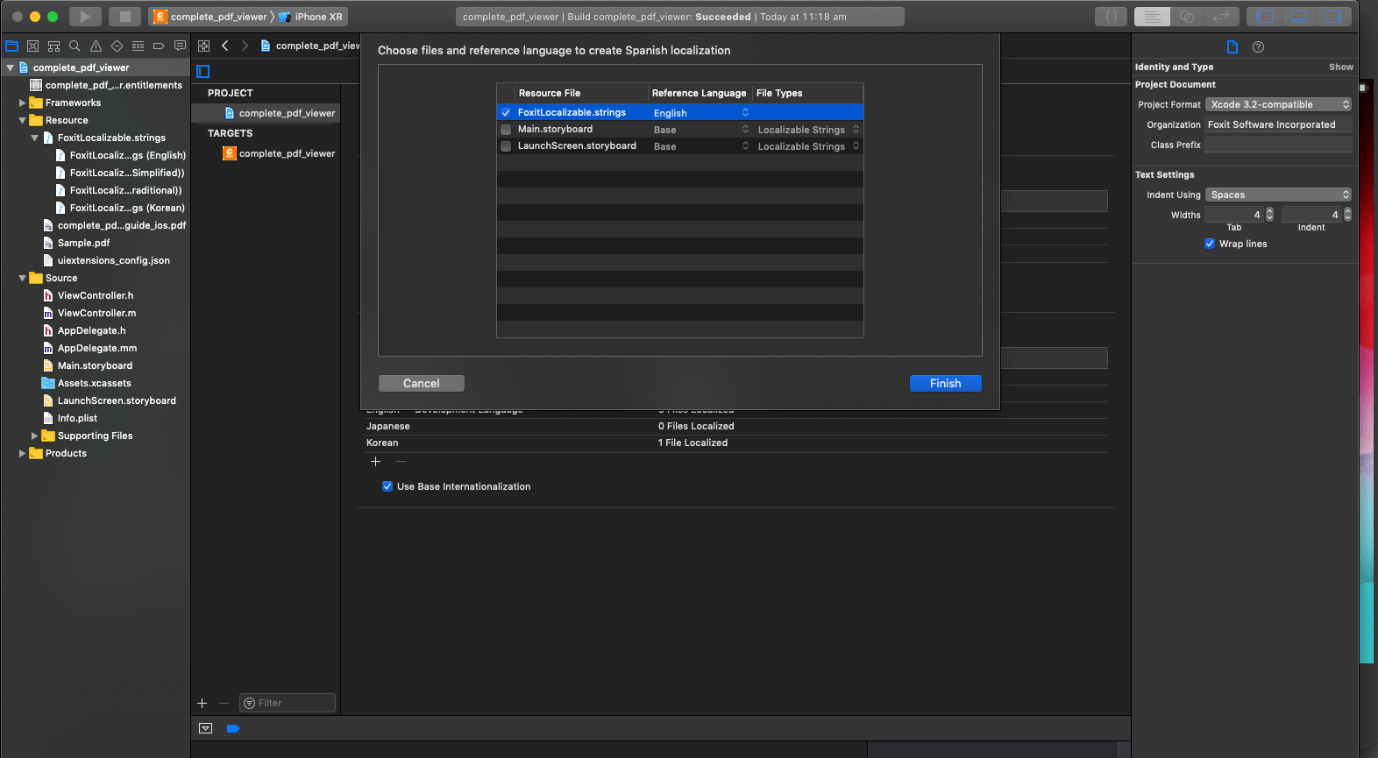 project foxit settings ios file resource viewer