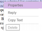 properties reply copy text delete pdf sdk foxit web