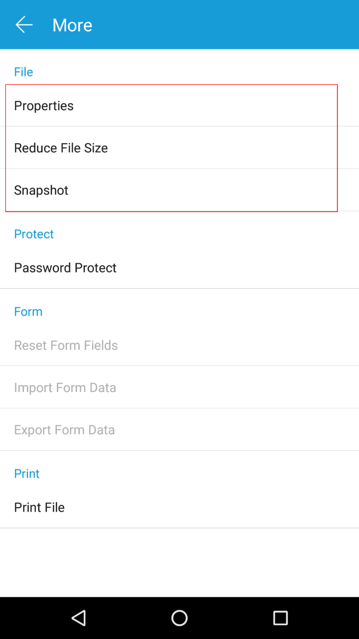 reduce file size properites snapshot settings pdf sdk