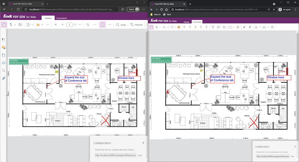 running collaboration demo javascript pdf library
