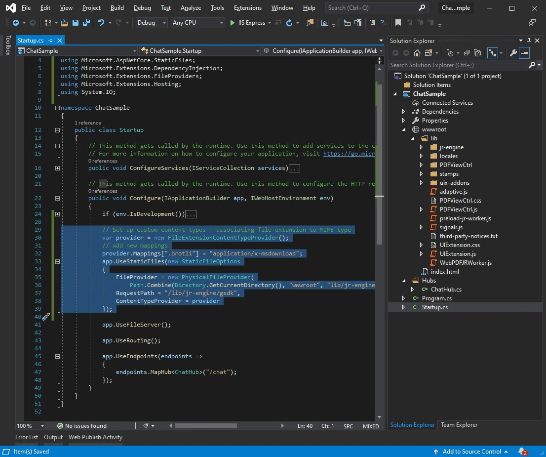 startup index pdf js sdk foxit html code chat sample
