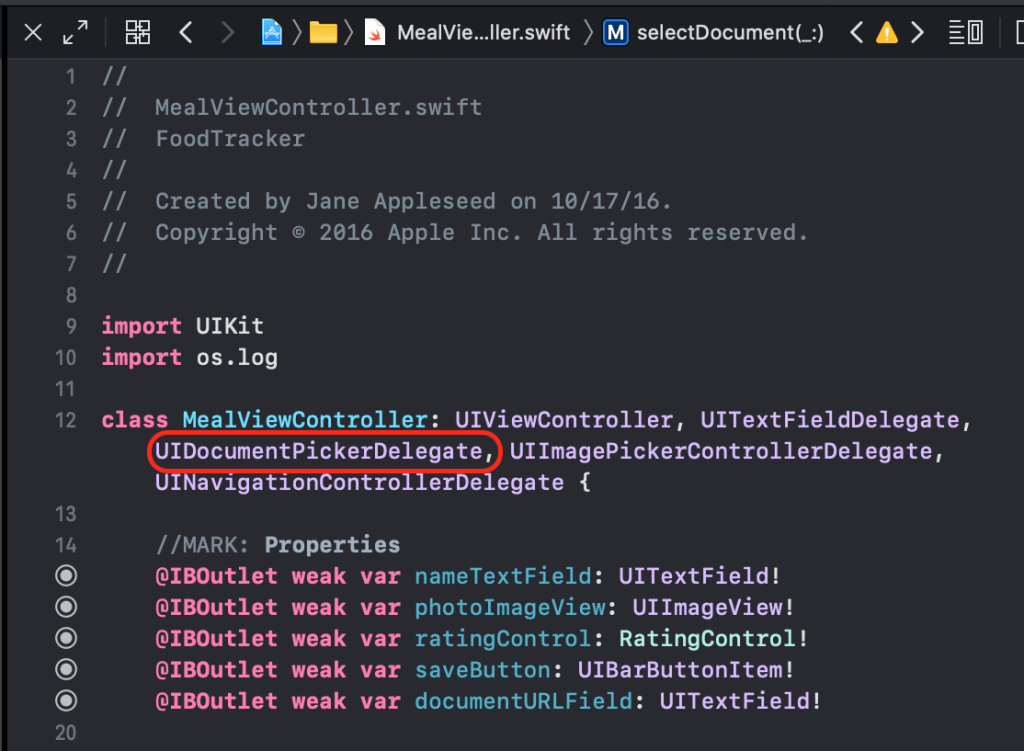 ui document picker delegate select pdf sdk swift