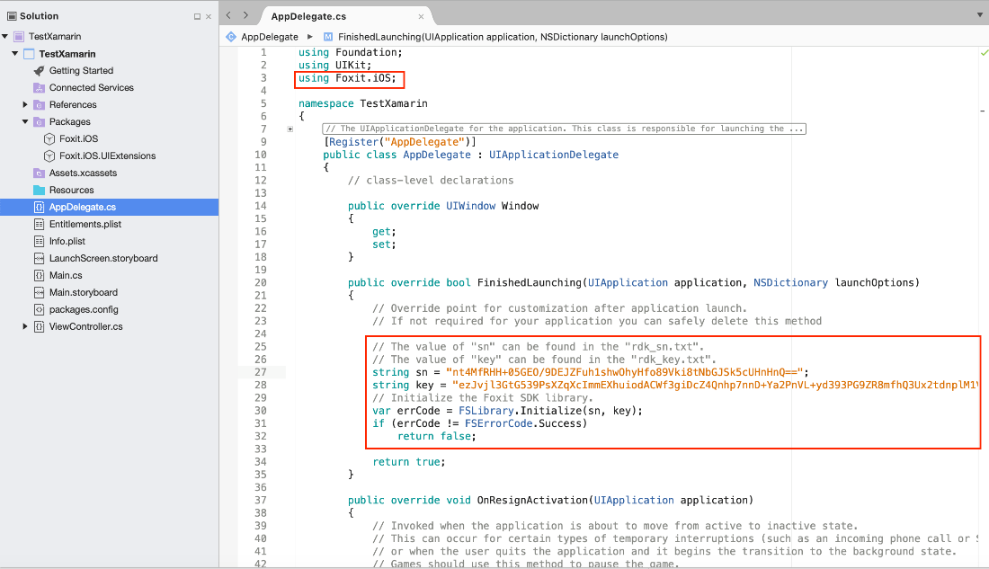 using foxit ios developer guide html code app delegate sdk
