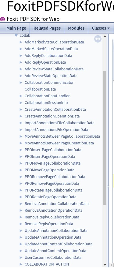 web platform foxit pdf sdk options menu