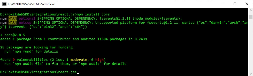 windows system command foxit web sdk pdf code