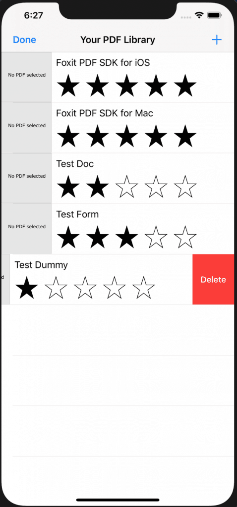 your pdf library sdk ios swift foxit test dummy